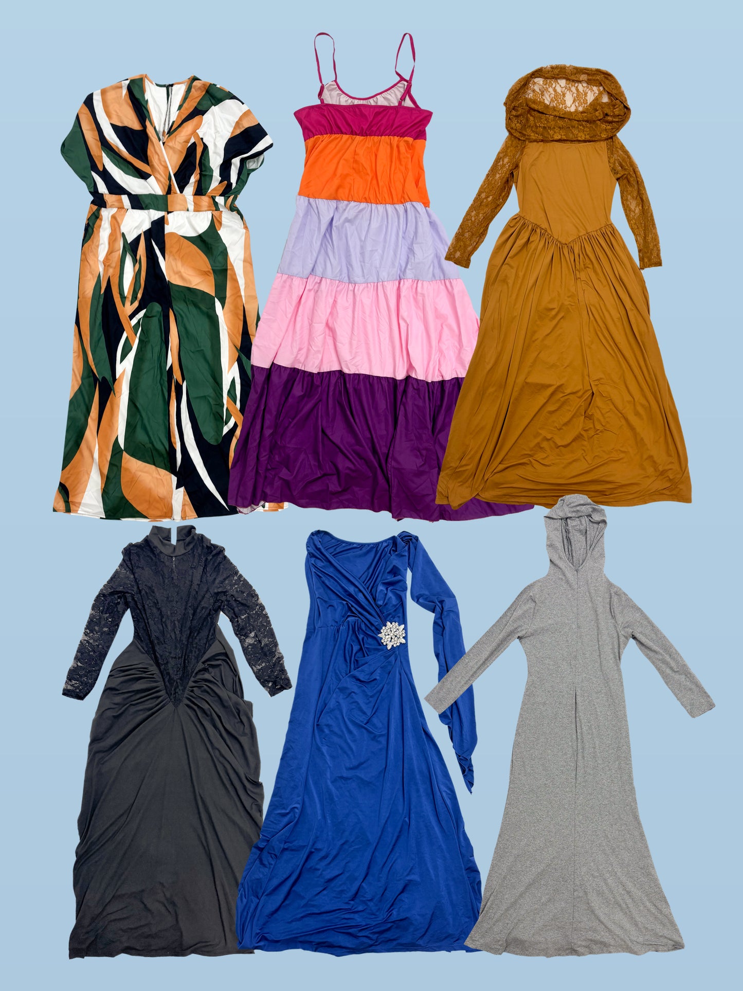 Mixtos de Vestidos-0XL/1XL/2XL/3XL/4XL(Primavera-Verano)