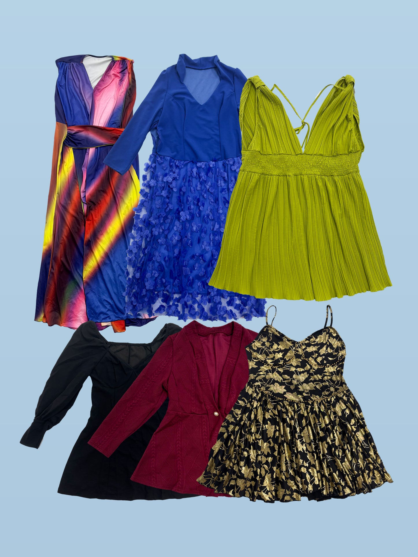 Mixtos de Vestidos-0XL/1XL/2XL/3XL/4XL(Primavera-Verano)
