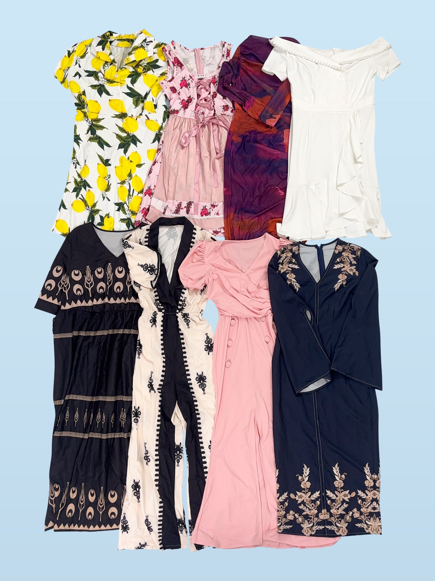 Mixtos de Vestidos-XS/S/M/L/XL(Primavera-Verano)